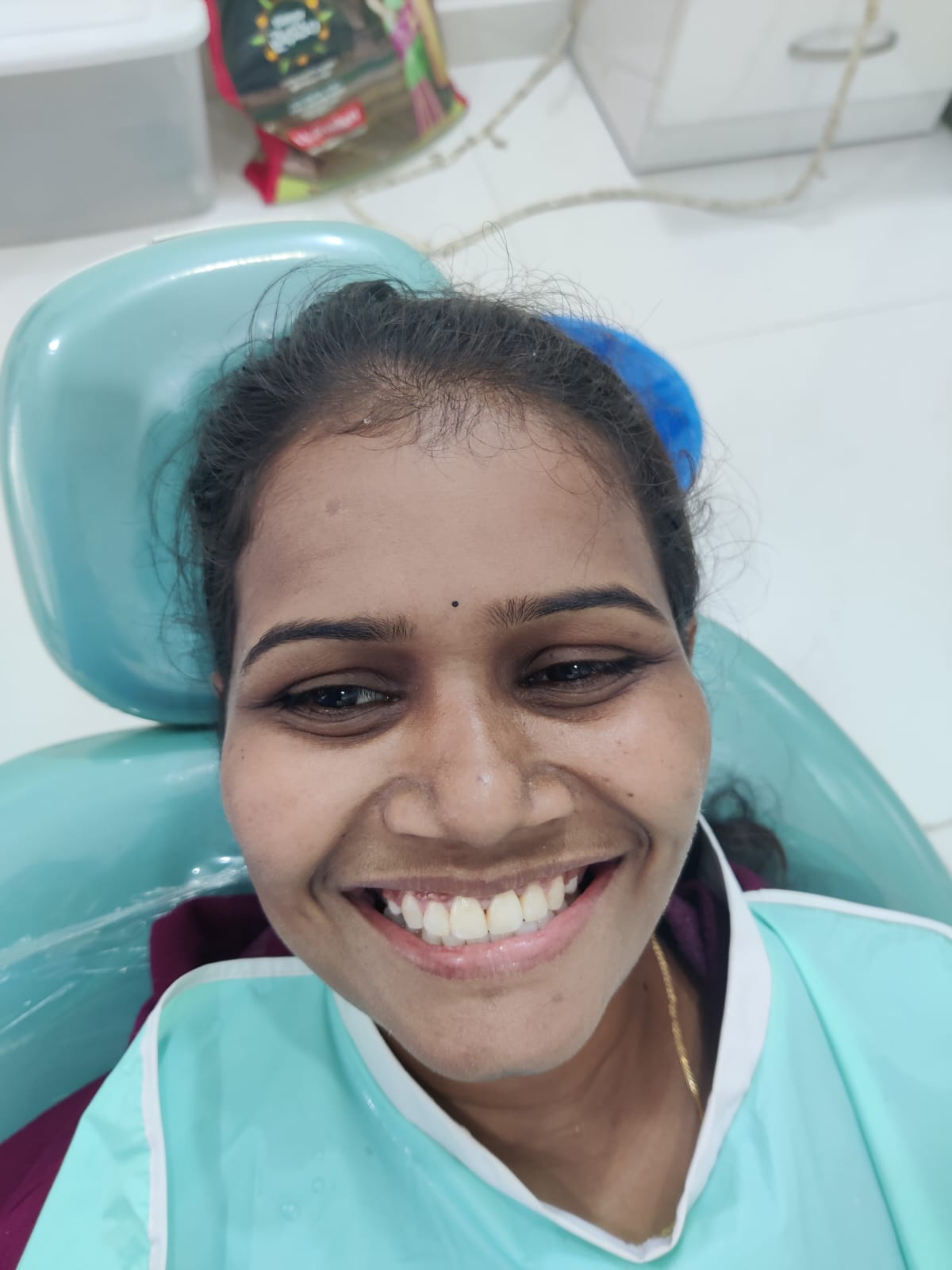 Patient Smiling After Dental Work